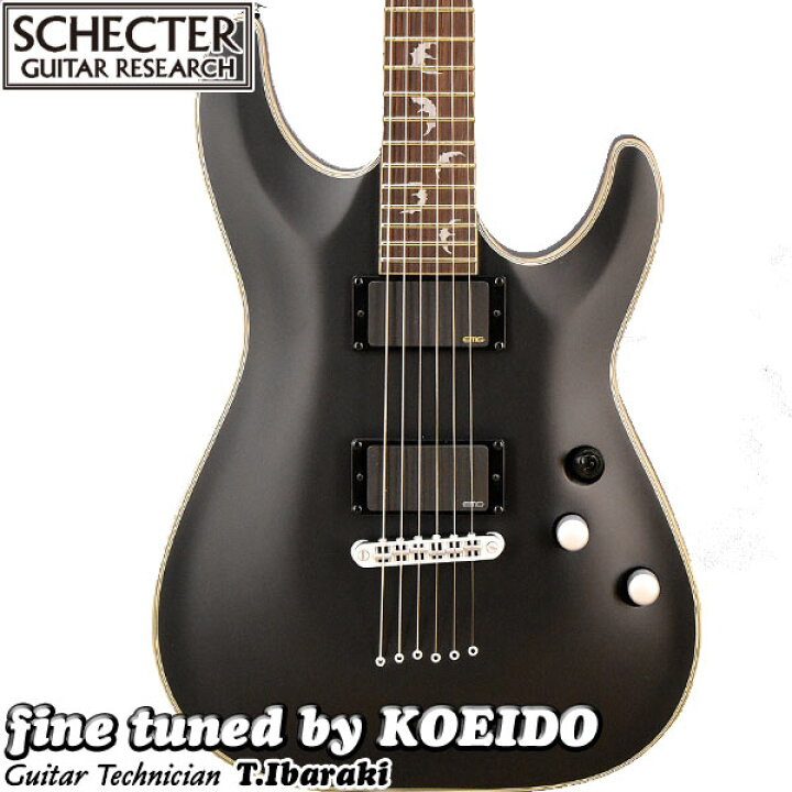 楽天市場】SCHECTER AD-DM-PTM Damien Platinum-6 SBK【スペア弦 
