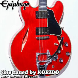 （お取り寄せ商品）Epiphone Shinichi Ubukata ES-355 Custom Bigsby ver.02 Sixties Cherry【スペア弦、クリップチューナー付き！】【送料無料】エピフォン　生形 真一シグネチャーモデル