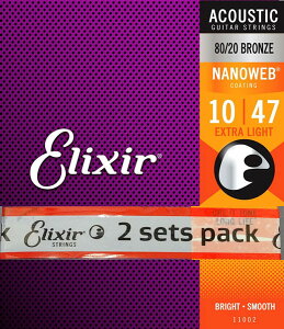 Elixir Acoustic Guitar Strings Bronze Extra Light 2Pack #11002yGNT[2ZbgpbNIzyzy`OX֔zAR[XeBbNM^[