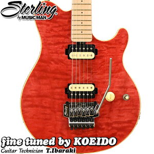 【New】Sterling by MUSICMAN AX40 Trans Red(fine tuned by KOEIDO)【korg pitchstrapサービス中!】AXISを再現したAX40が限定で!