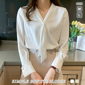 楽天市場 ボウタイブラウス 白の通販
