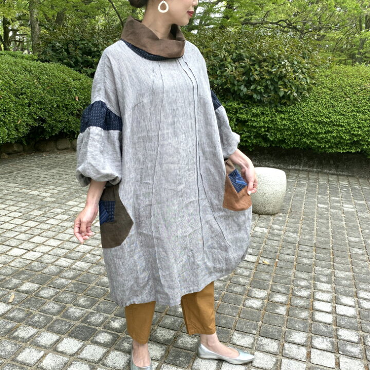 柿渋染め 今尾知子創作一点物ワンピース - その他