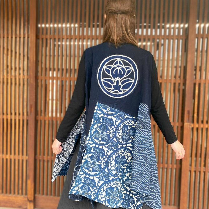 楽天市場】【古布アレンジチュニック】作家一点物綿100％ロング 