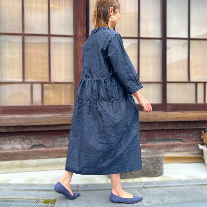 楽天市場】【大島紬アレンジタックワンピース】作家一点ものミセス40 