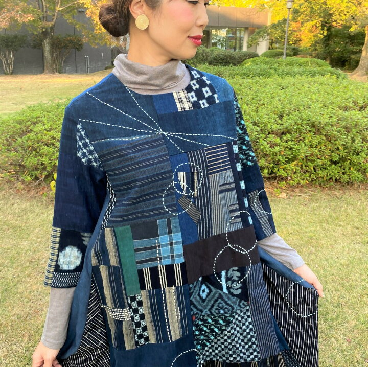 楽天市場 古布アレンジワンピース 原田あけみ作家一点物オリジナル綿100 ミセス草木染めワンピースレディースマキシロング反物春夏秋冬藍染めビッグシルエットエレガント久留米絣 古布と藍染めこっとんコットン 楽天市場 古布アレンジワンピース 原田あけみ作家一点物オリジナル綿100 ミセス草木染めワンピースレディースマキシロング反物春夏秋冬藍染めビッグシルエットエレガント久留米絣 古布と藍染めこっとんコットン