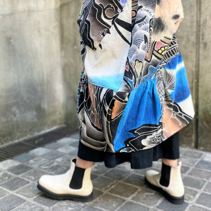 楽天市場】【古布リメイクジャンパースカート】作家一点物オリジナル綿 