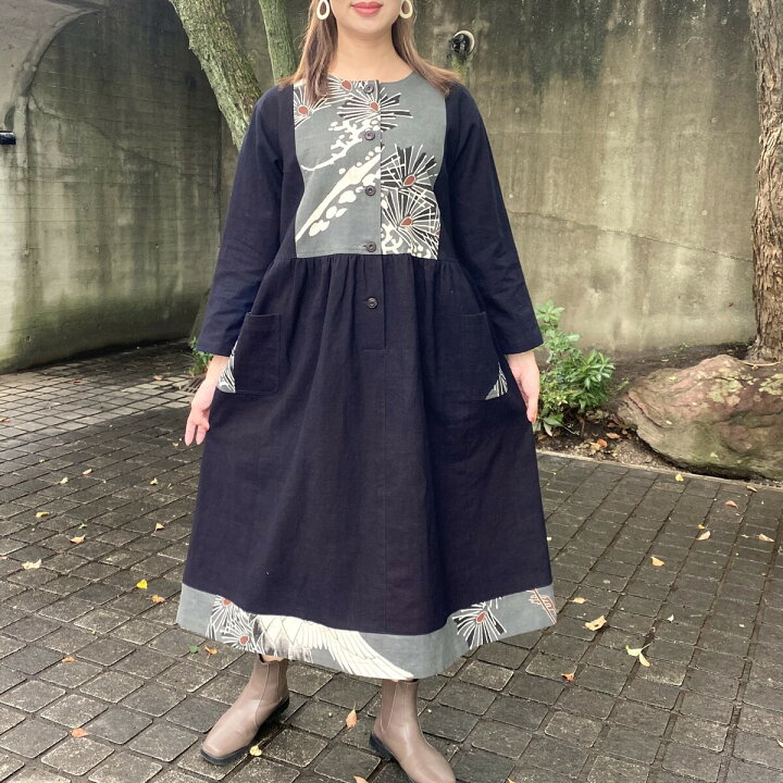 楽天市場】【古布アレンジワンピース】高木ふくえ作一点物創作服古布 