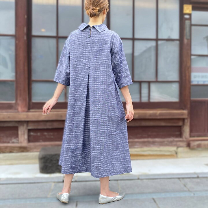 楽天市場】【久留米絣後えりワンピース】当店オリジナルデザインミセス 