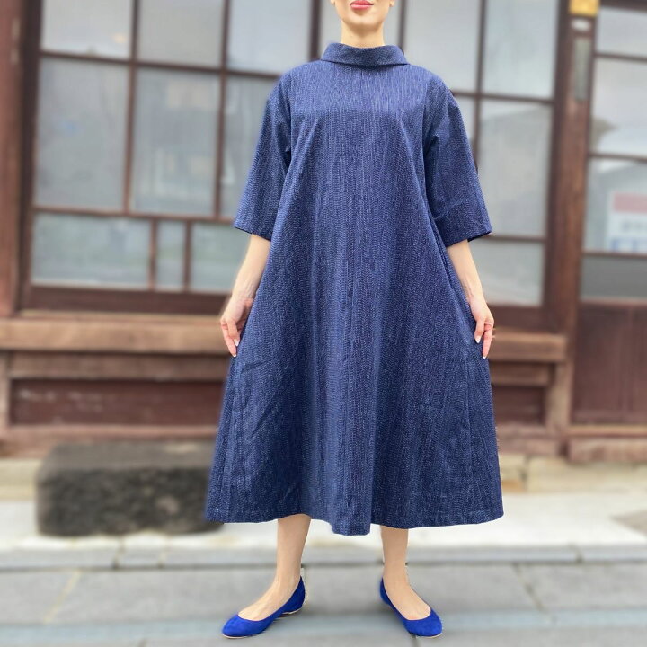 楽天市場】【久留米絣後えりワンピース】当店オリジナルデザインミセス 