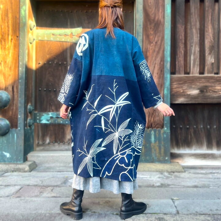 古布リメイク作品 藍染、書生絣、久留米絣、絵絣、綿などいっぱい 