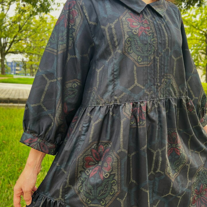 楽天市場】【大島紬リメイクワンピース】1点物創作服ミセス40代50 