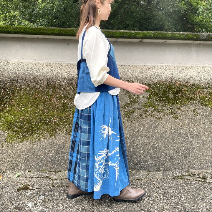 楽天市場】【古布リメイクベスト】古布アレンジ襤褸BORO作家一点物 