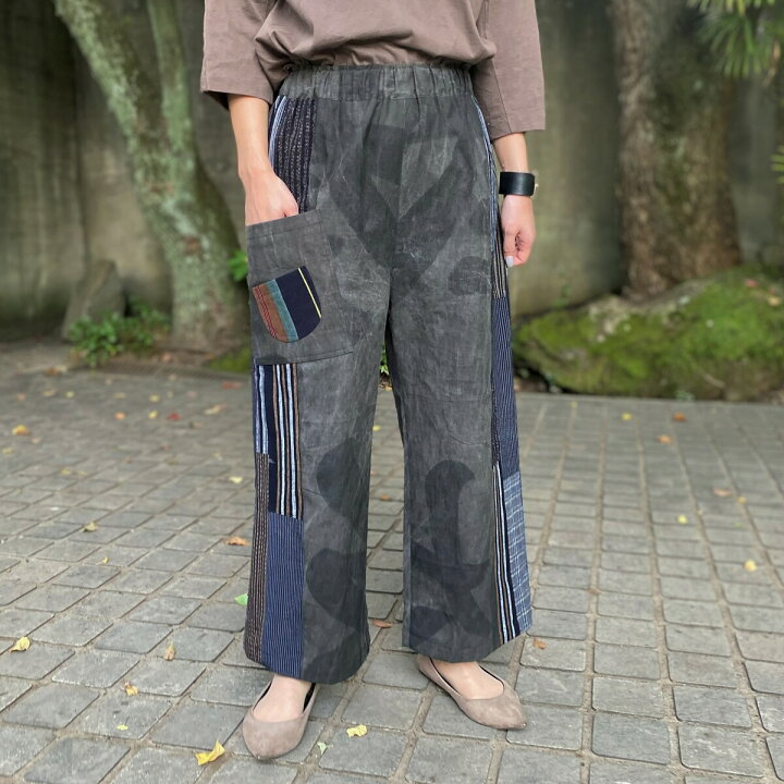 楽天市場】夏セール！！【古布リメイクパンツ】高木ふくえ作家一点物 