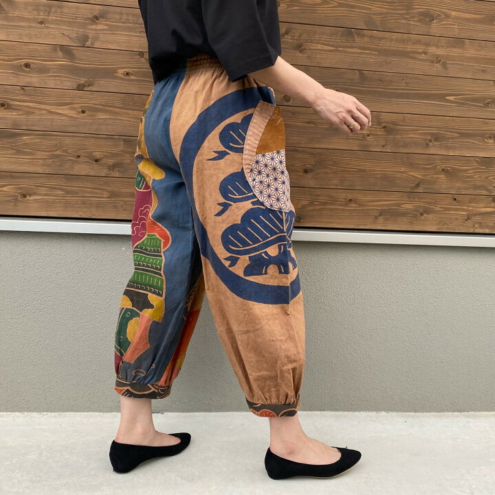 楽天市場】【古布リメイクパンツ】夢屋創作服一点ものミセス50代60 