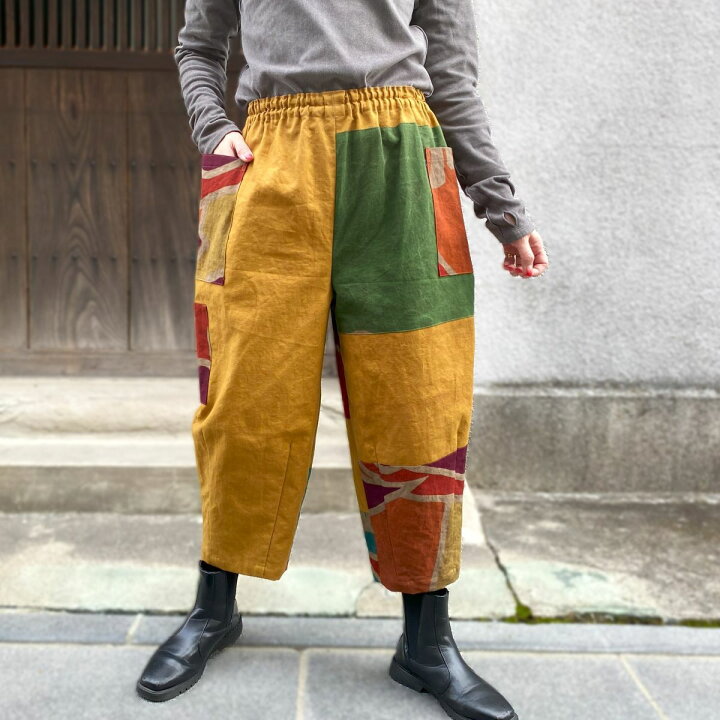 楽天市場】【古布アレンジパンツ】作家一点ものオリジナル創作服綿  