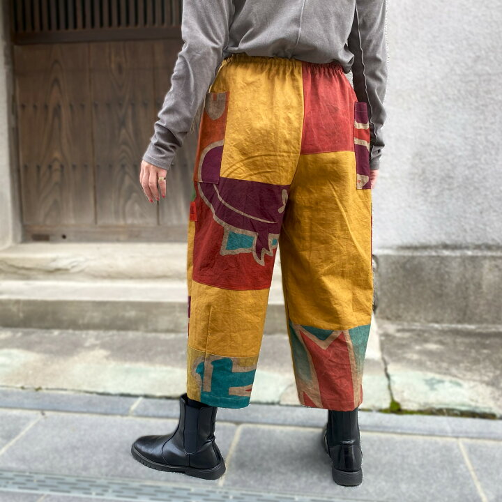 楽天市場】【古布アレンジパンツ】作家一点ものオリジナル創作服綿 