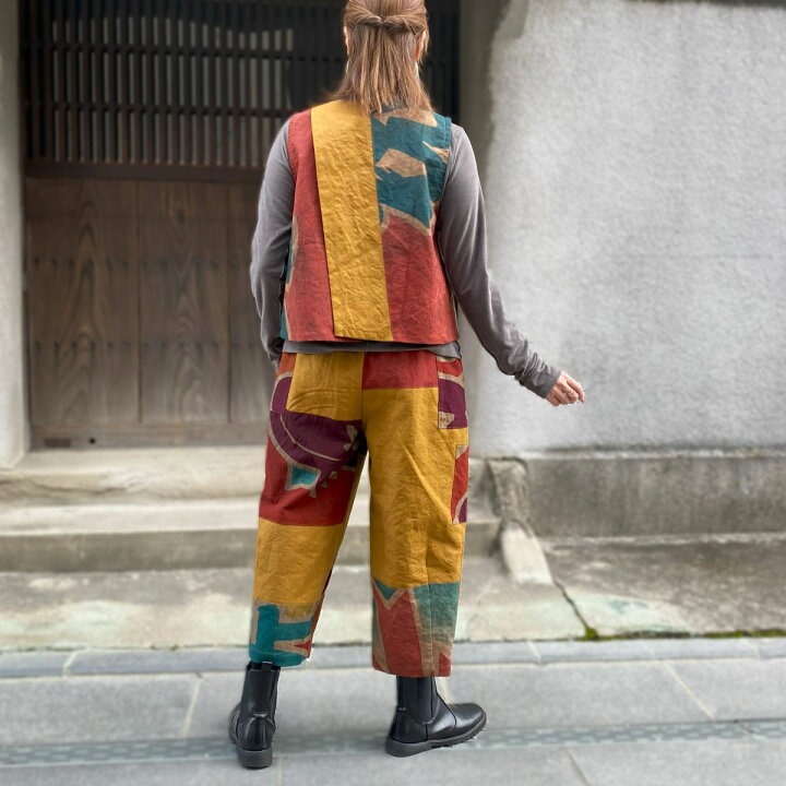 楽天市場】【古布アレンジパンツ】作家一点ものオリジナル創作服綿 