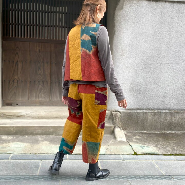 楽天市場】【古布アレンジパンツ】作家一点ものオリジナル創作服綿 