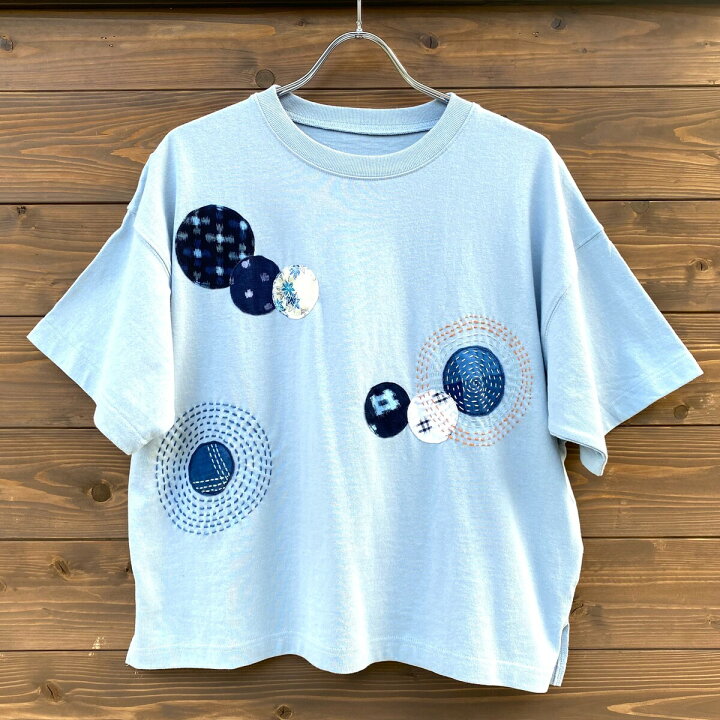 楽天市場】【古布パッチワークTシャツ】作家ミセス50代60代70代 