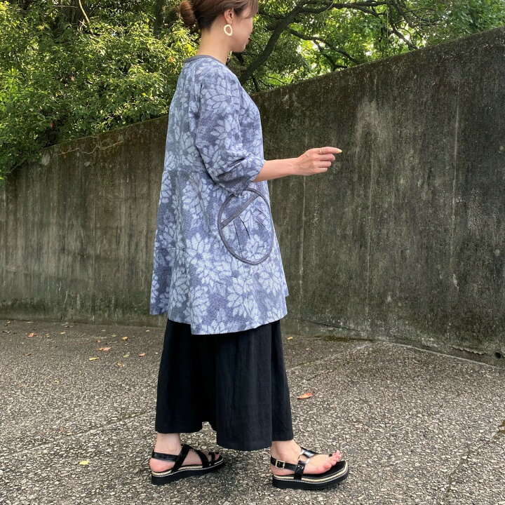 楽天市場】【久留米絣チュニック】ミセス40代50代60代70代白 