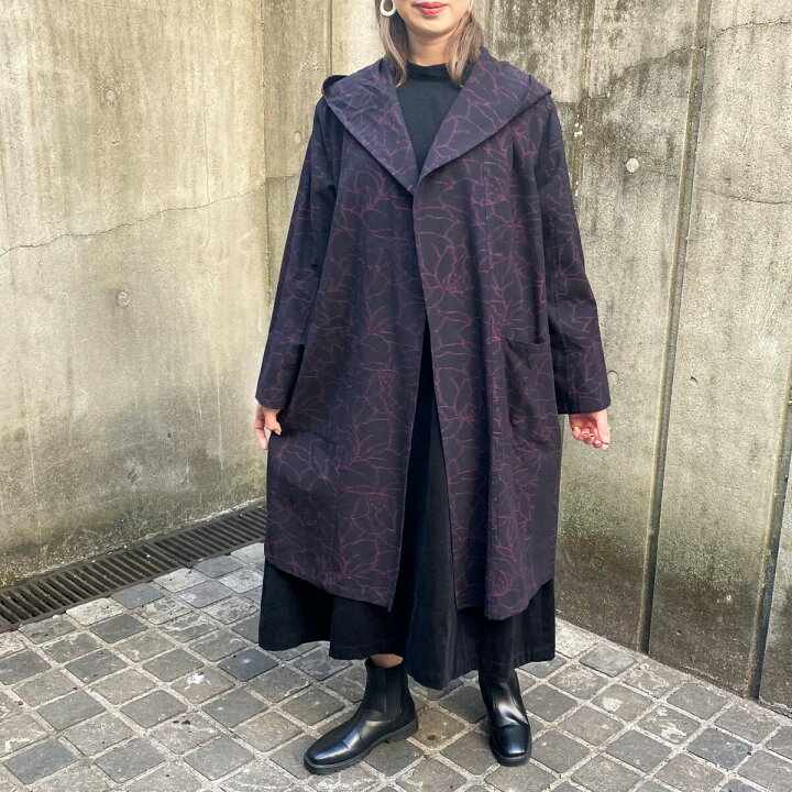 楽天市場】【久留米絣フード付きコート】ミセス40代50代60代70 