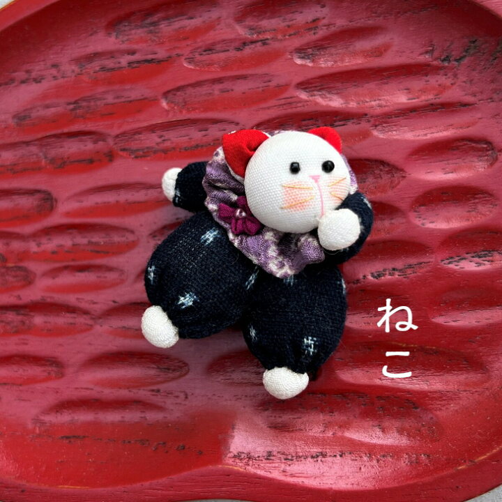 楽天市場】【ハンドメイドブローチ】日本製手作り人形兎うさぎ猫ねこ  