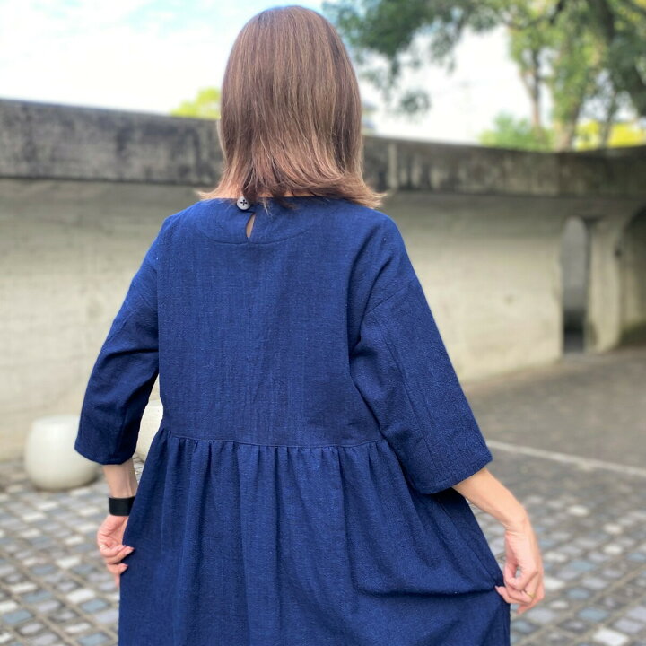 楽天市場】【藍染めワンピース】和柄和風ゆったりエレガントミセス50 