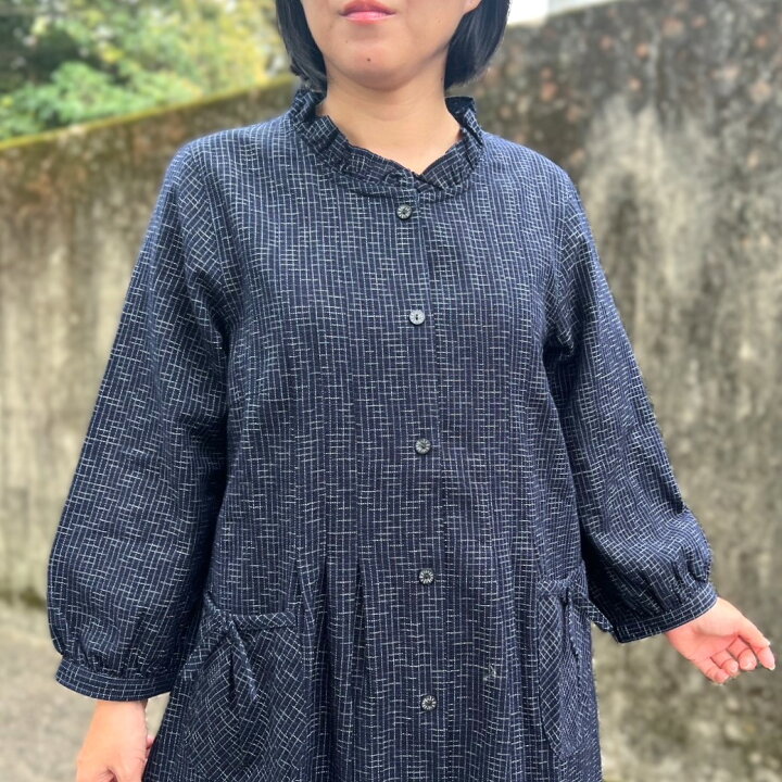 楽天市場】【久留米織Aラインチュニックワンピース】綿100 