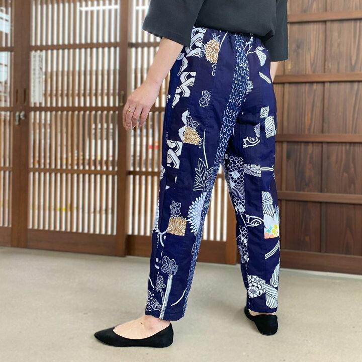 楽天市場】【浴衣裏地付きパンツ】創作服綿100％ウエスト総ゴム春 