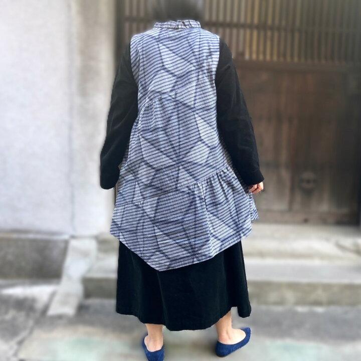 楽天市場】冬セール！！【久留米絣ロングベスト】日本製前ファスナー 