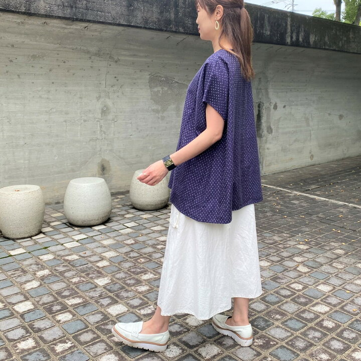 楽天市場】儀右ヱ門【久留米絣ブラウス】チュニック秋冬春夏綿100 