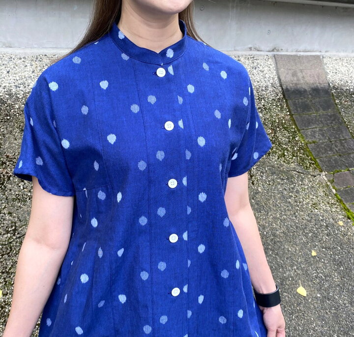 楽天市場】儀右ヱ門【久留米絣前開きブラウス】春夏薄い涼しいミセス 