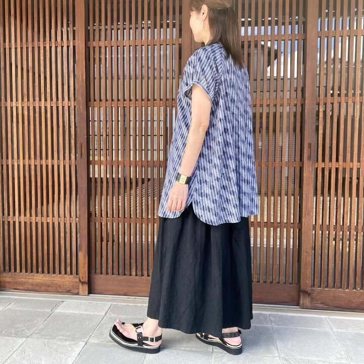 楽天市場】儀右ヱ門【久留米絣ブラウス】ミセス40代50代60代70 