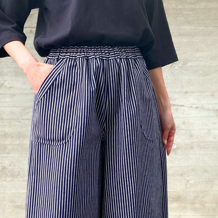 楽天市場】儀右ヱ門【久留米絣ワイドパンツ】やよぱんミセス40代50 