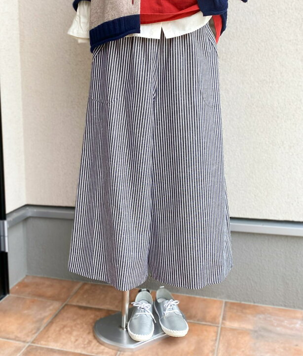 楽天市場】儀右ヱ門【久留米絣ワイドパンツ】やよぱんミセス40代50 