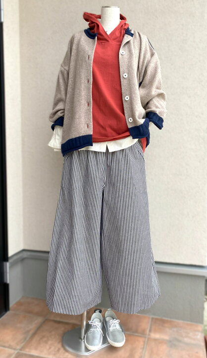 楽天市場】儀右ヱ門【久留米絣ワイドパンツ】やよぱんミセス40代50  