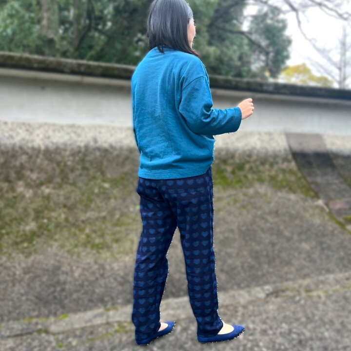 楽天市場】儀右ヱ門【久留米絣モンぺパンツ】ぎえもんもんぱんハート柄  