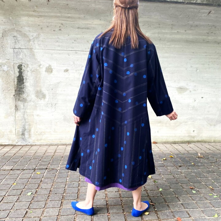 楽天市場】儀右ヱ門【久留米絣裏地付きコート】ロング羽織物ミセス  