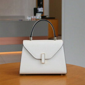 レディースハンドバッグ、トレンディーなミニマリストデザイン、ハイエンドテクスチャーのパームプリントトートバッグ、女性の通勤向けバーサタイルな構造的ミニスクエアクロスボディバッグ、パーティーに、ホワイト - スモールサイズ