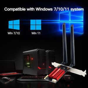 FENVI WiFi 5 PCI-E CX A_v^[ lbg[N J[h AC1200 fA oh 2.4G/5GHz 802.11AC Bluetooth 4.0 fXNgbv b