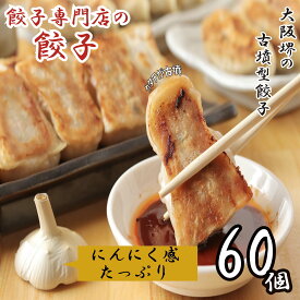 古墳王餃子 60個（20個入×3箱）ご当地 餃子 もちもち お取り寄せ 冷凍 にんにく たっぷり 餃子 肉汁 薄い 餃子 の 皮 安心 安全 国産 国産豚 大阪餃子 冷凍 おいしい タレ ギョウザ ぎょうざ 大容量 大阪 堺 グルメ 簡単 絶品 つまみ ギフト 餃子手土産