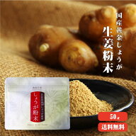 高知県産 黄金しょうが 粉末 50g しょうが パウダー ジンジャーパウダー 100% 無添加 しょうが粉末 生姜…