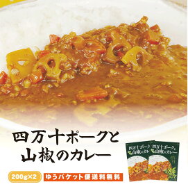 【送料無料】 四万十ポークと山椒のカレー　200g×2袋セット 【代引不可】 ご当地カレー レトルト 特産