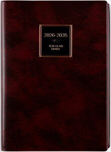 【2026年】高橋書店 1月始まりダイアリー 10年卓上日誌 68(茶) 月間横ケイ式+10年連用