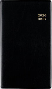 【2026年】高橋書店 1月始まりダイアリー ニューダイアリー ミニ 133(黒) 月間横ケイ式+週間レフト式 月曜始まり
