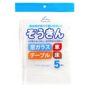 【アドグッド】HouseLab ハウスラボ ぞうきん 雑巾・テーブルダスター 5枚入