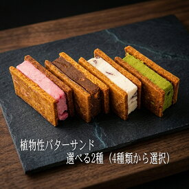 植物性 グルテンフリー バターサンド 選べる2種(4種類から選択)【チョコ レーズン 抹茶 ラズベリー】8個入り 冷凍便 ご褒美 プチギフト 解凍不要 すぐ食べられる 小麦卵乳不使用 スイーツ お菓子 米粉クッキー お取り寄せ