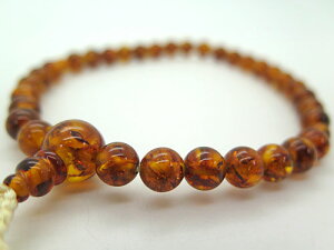 数珠 女性用 圧縮琥珀 8mm玉 共仕立て 念珠 限定品