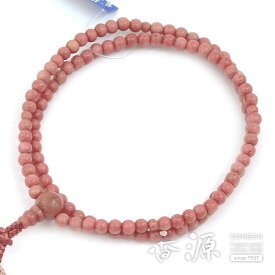 ＼本日P3倍【ワンダフルデー】／女性用の数珠　ピンクジャスパー 8寸 臨済宗　共仕立て