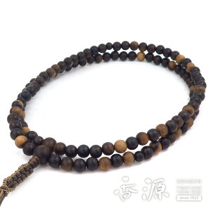 男性用のお数珠 黒柿 尺七 臨済宗共仕立て
